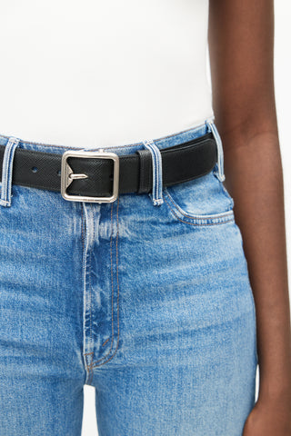 Prada Black Saffiano Leather Belt