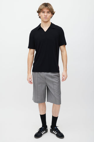 Prada Black Short Sleeve Polo