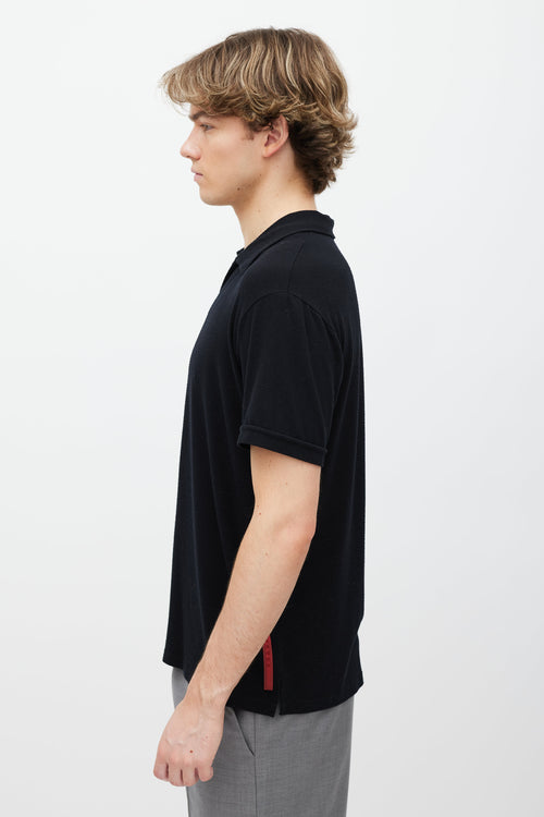 Prada Black Short Sleeve Polo