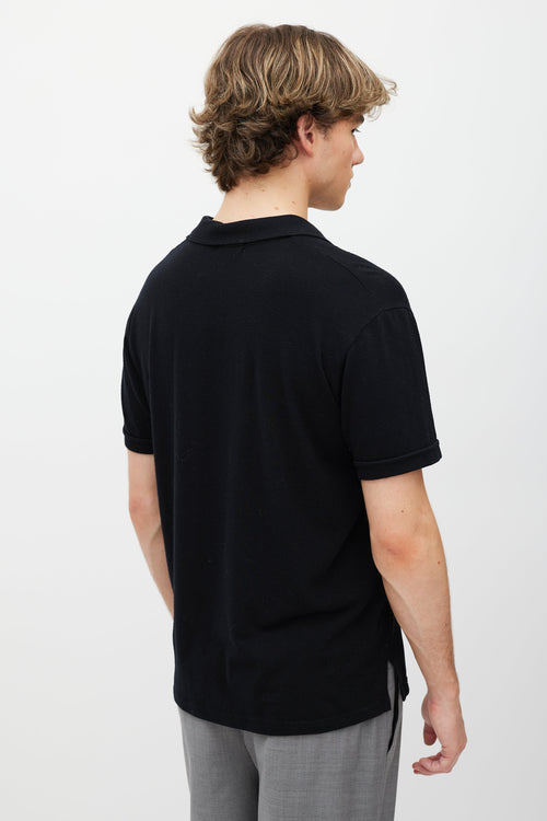 Prada Black Short Sleeve Polo