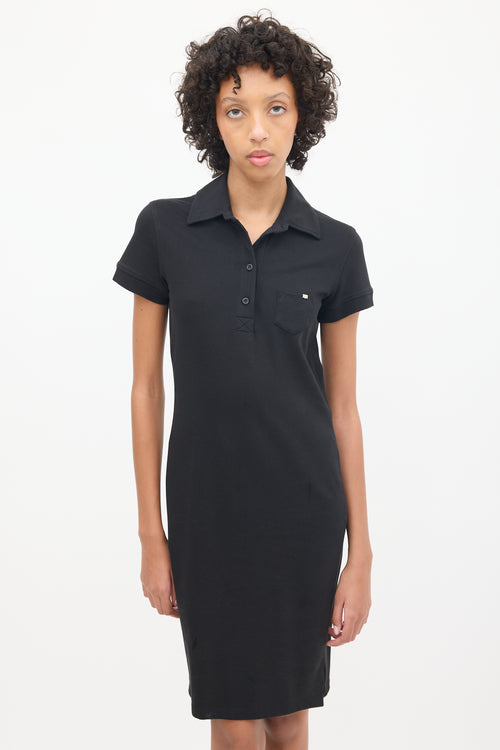 Prada Black Short Sleeve Polo Dress