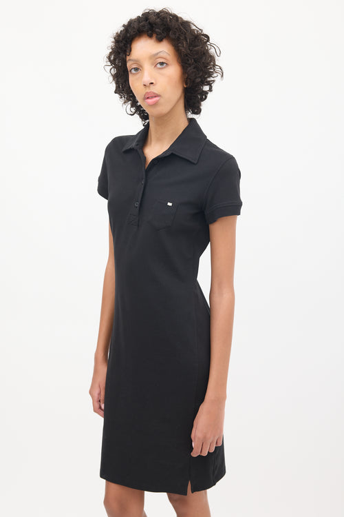 Prada Black Short Sleeve Polo Dress