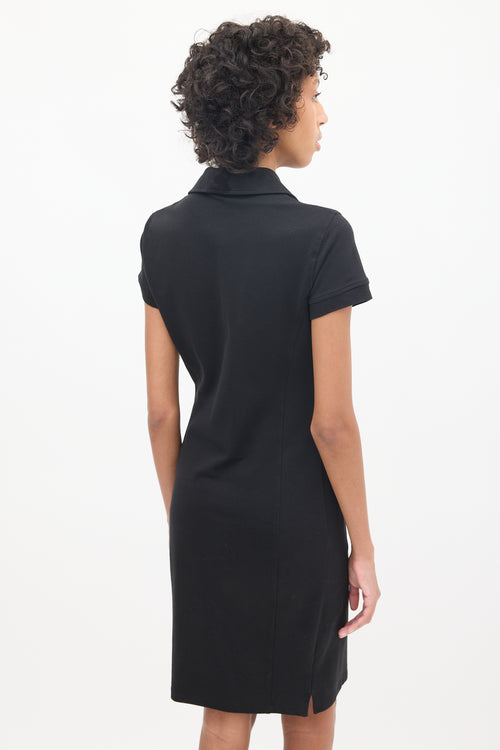 Prada Black Short Sleeve Polo Dress