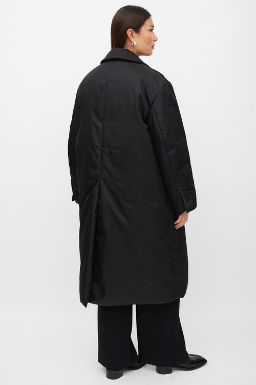 Prada Black 
Silver Re-Nylon Padded Coat