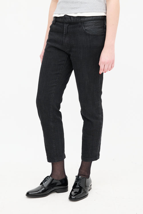 Prada Black Slim Cropped Trouser