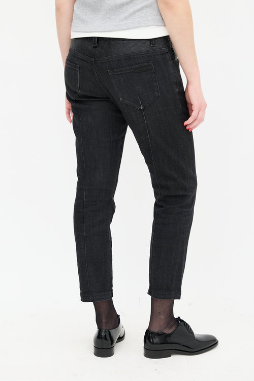 Prada Black Slim Cropped Jeans