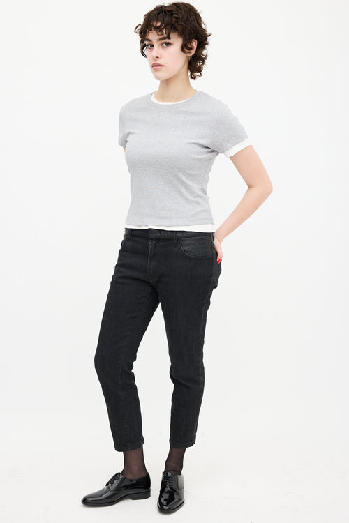 Prada Black Slim Cropped Jeans