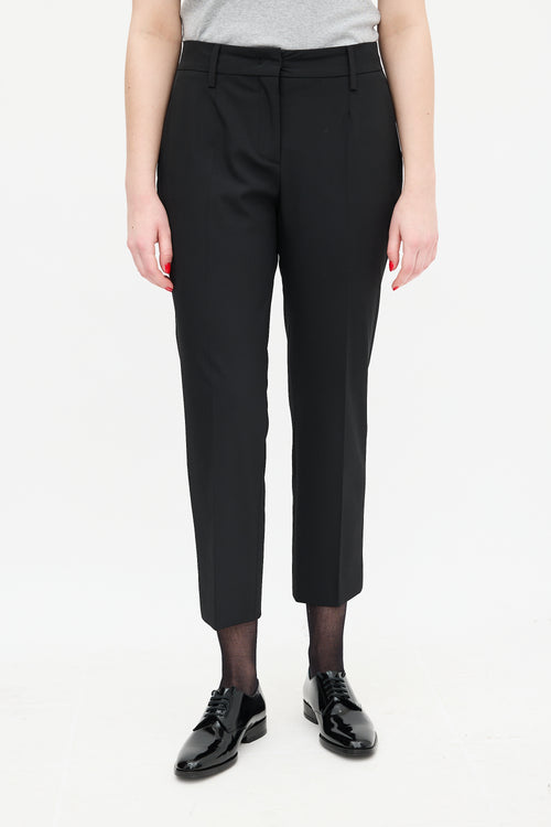 Prada Black Slim Cropped Trouser