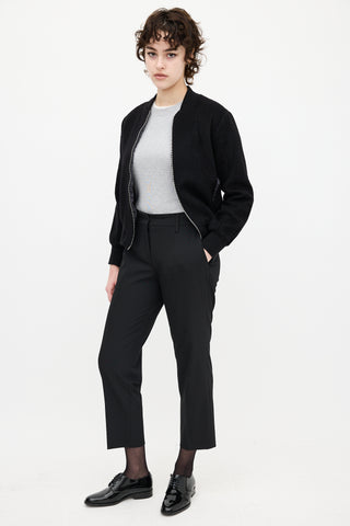 Prada Black Slim Cropped Trouser