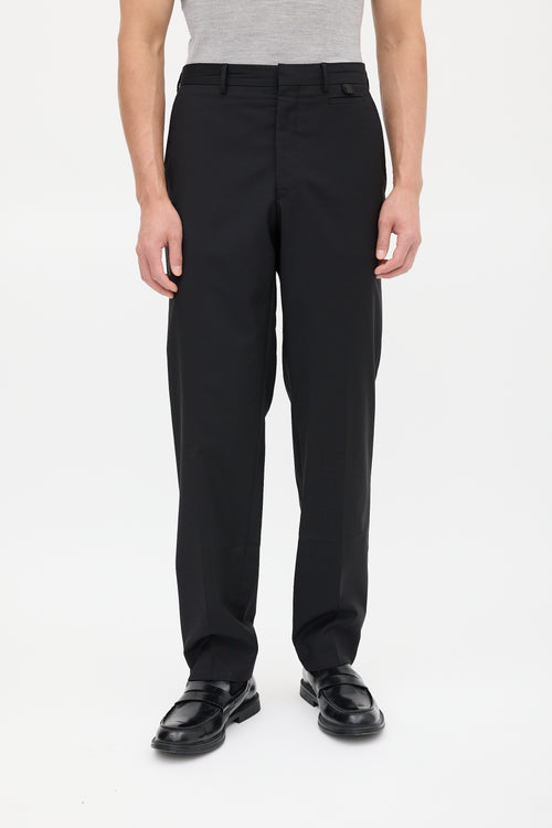 Prada Black Straight Leg Trouser