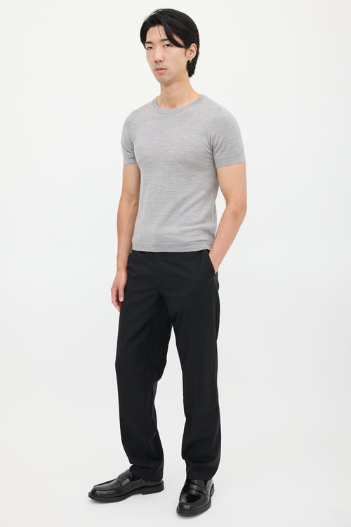 Prada Black Straight Leg Trouser