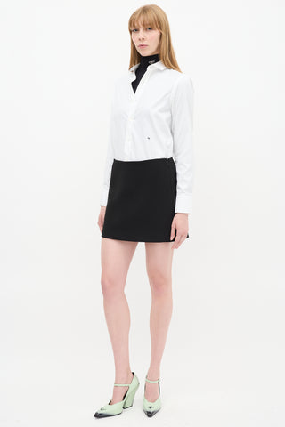 Prada Black Straight Mini Skirt