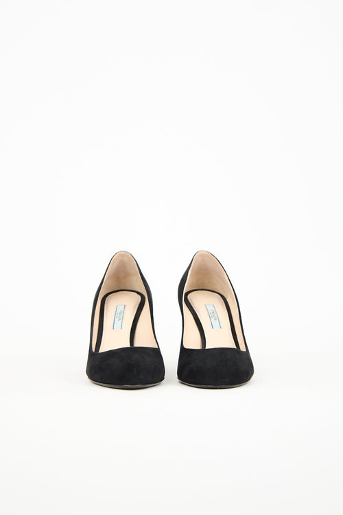 Prada Black Suede Pump