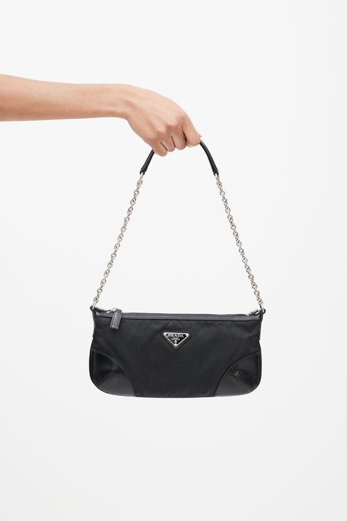 Prada Black Tessuto Logo Bag