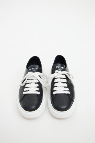 Prada Black 
White Leather Chunky Sneaker