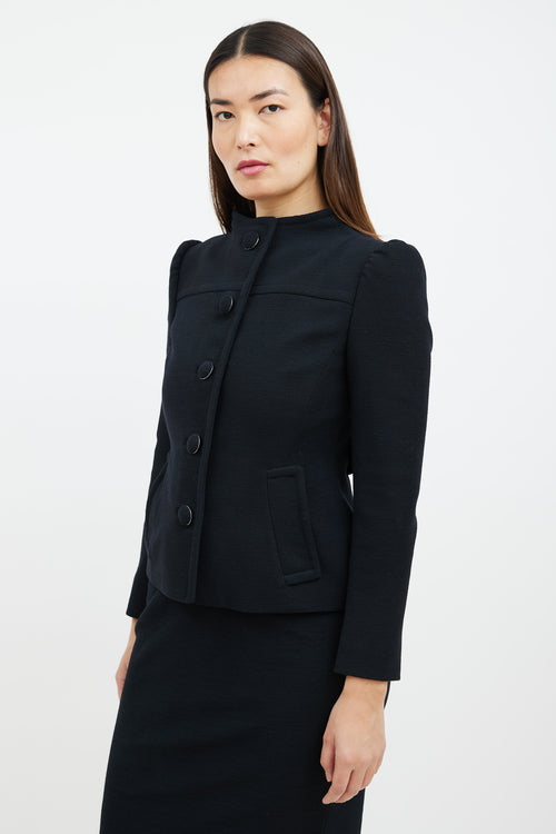 Prada Black Wool Blazer 
Skirt Suit