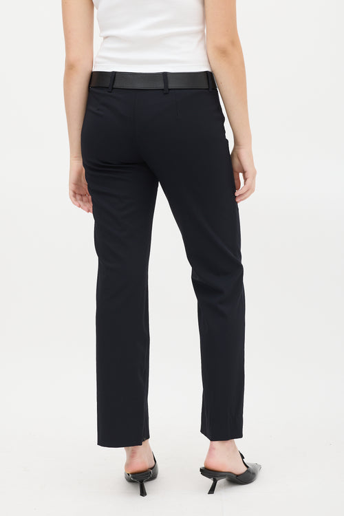 Prada Black Wool 
Nylon Flared Trouser