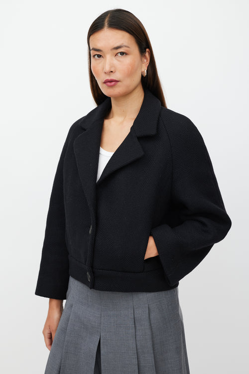 Prada Black Woven Blazer