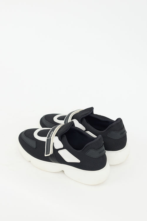 Prada Black 
White Cloudburst Sneaker