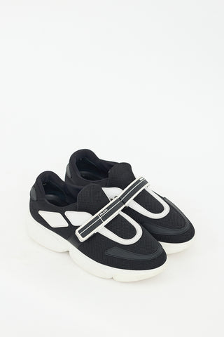 Prada Black 
White Cloudburst Sneaker