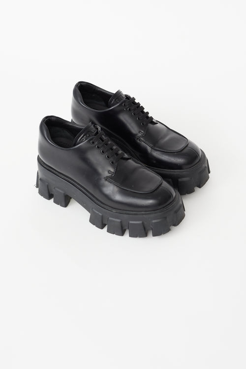 Prada Black Monolith Chunky Platform Loafer