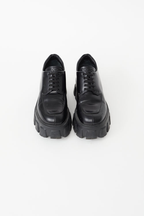 Prada Black Monolith Chunky Platform Loafer