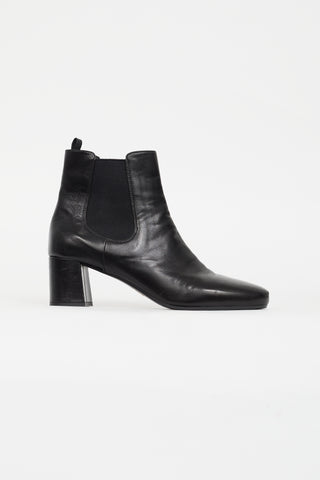 Black Leather Chelsea Boot Prada