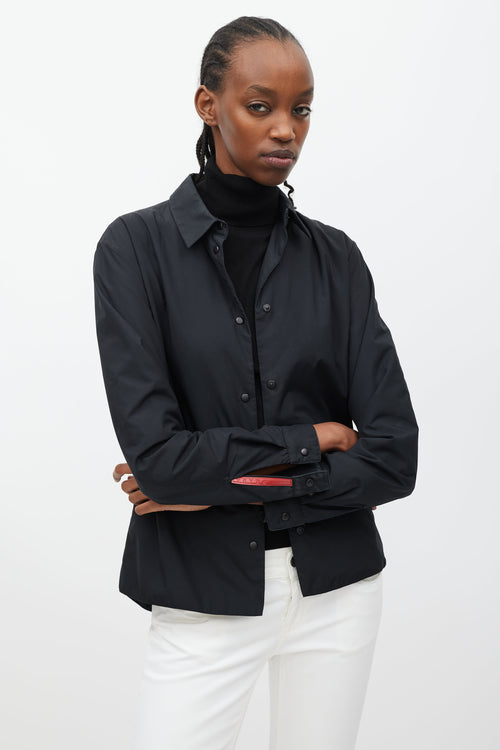 Prada Black Padded Shirt Jacket