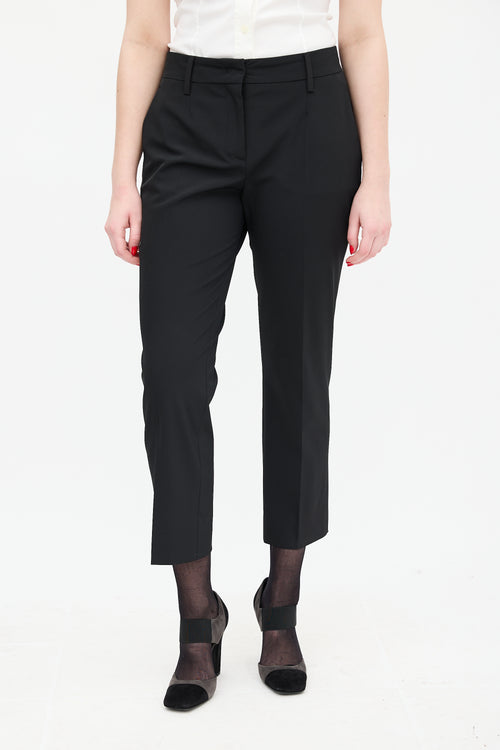 Prada Black Slim Cropped Trouser