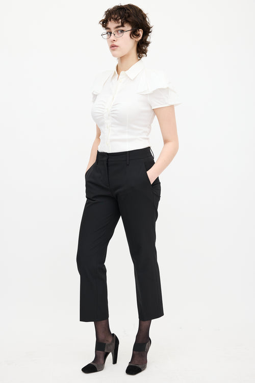 Prada Black Slim Cropped Trouser