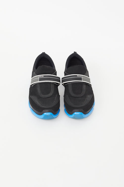 Prada Black 
Blue Cloudburst Sneaker