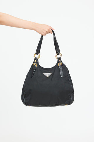 Prada Nylon Vitello Shoulder Bag