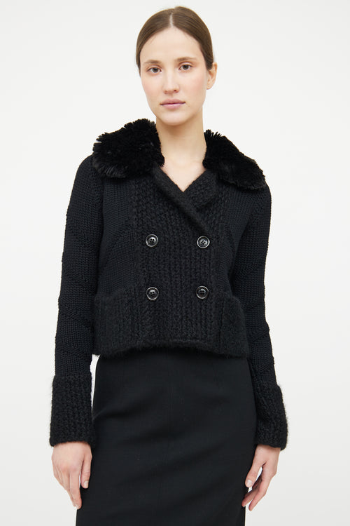 Prada Black Knit Cardigan