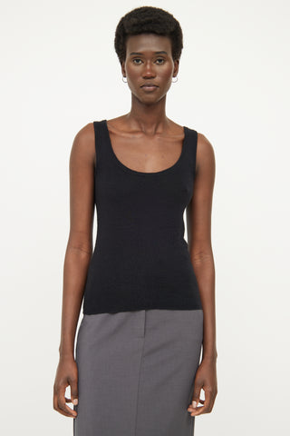 Black Sleeveless Knit Top Prada