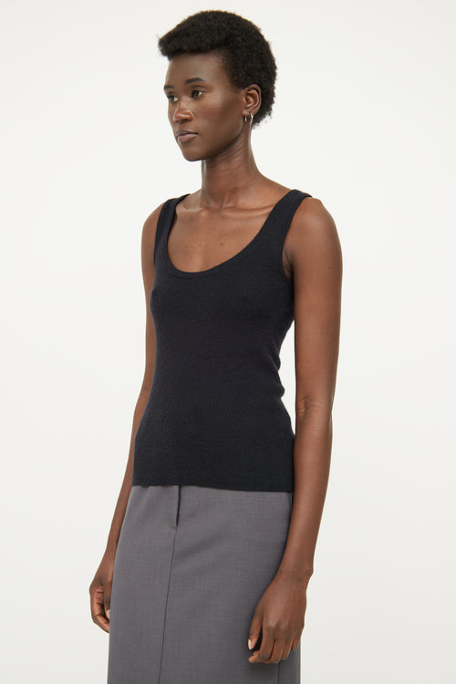 Black Sleeveless Knit Top Prada