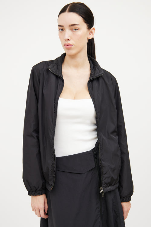 Prada Black Nylon Padded Zip Up Jacket