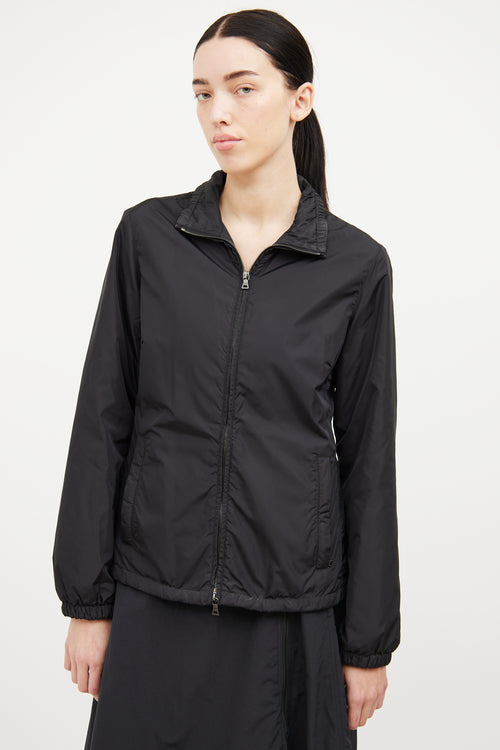 Prada Black Nylon Padded Zip Up Jacket