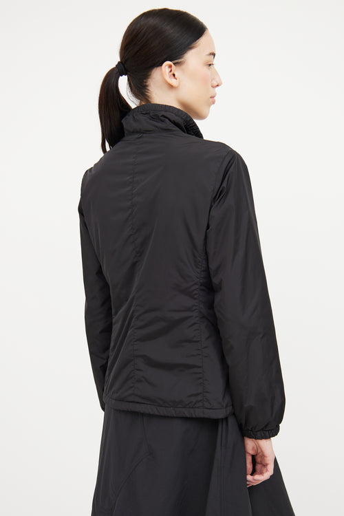 Prada Black Nylon Padded Zip Up Jacket