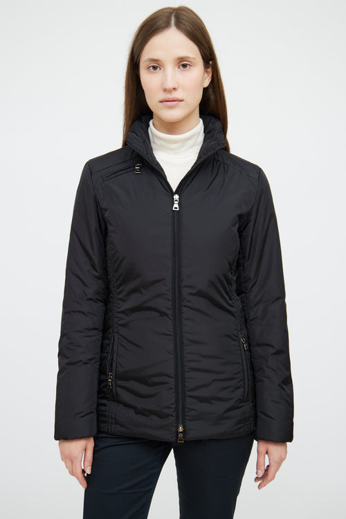 Prada Black Padded Zip Up Jacket