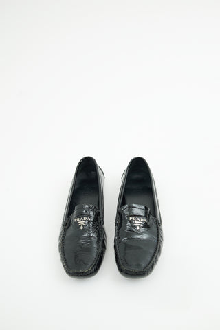 Prada Black Patent Driving Loafer