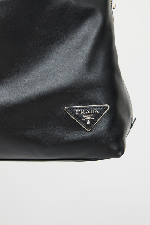 Prada Black Soft Leather Tote Bag