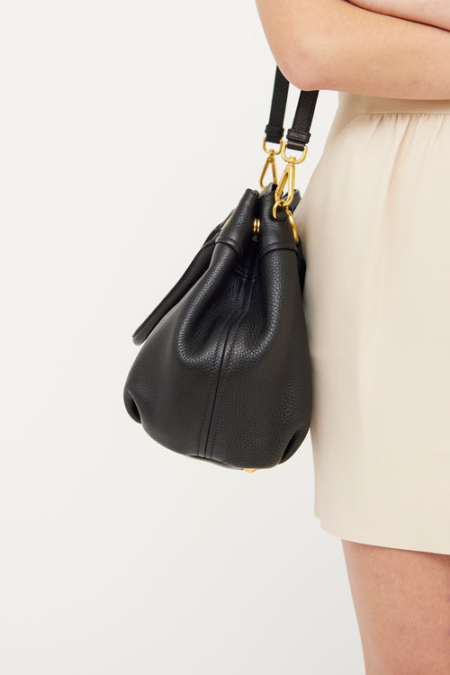 Prada Black Sacca 2 Mancini Shoulder Bag