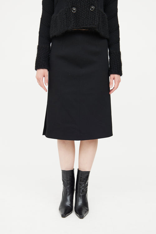 Prada Black Midi Skirt