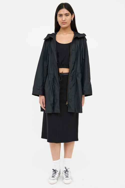 Prada Hood Cinched Waist Jacket