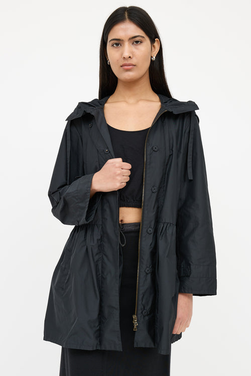 Prada Hood Cinched Waist Jacket