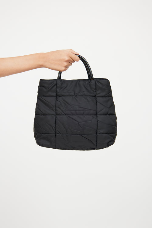 Prada Black Quilted Tessuto Impuntu Tote Bag