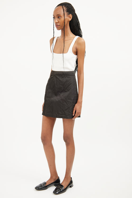 Prada Brown Nylon Mini Skirt