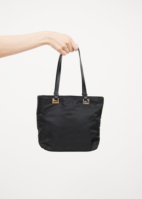 Black Tessuto Nylon Tote Bag