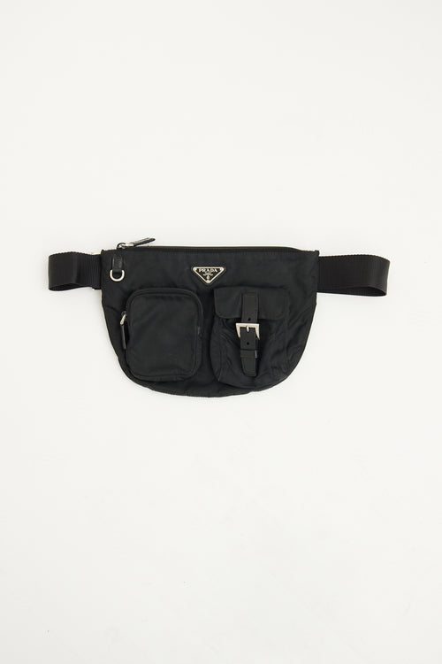 Prada Black Tessuto Nylon Belt Bag