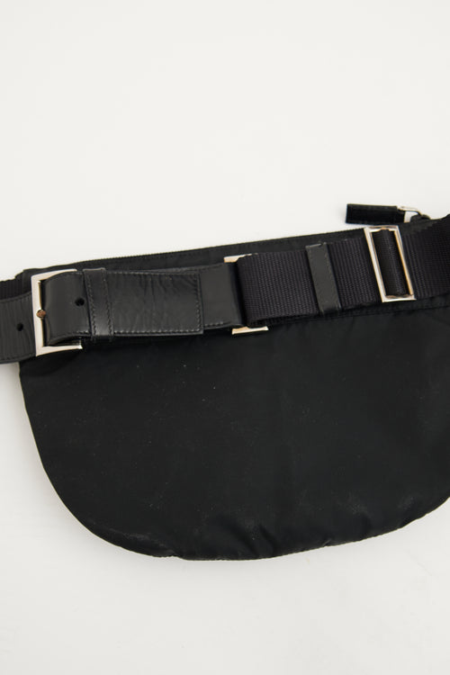 Prada Black Tessuto Nylon Belt Bag